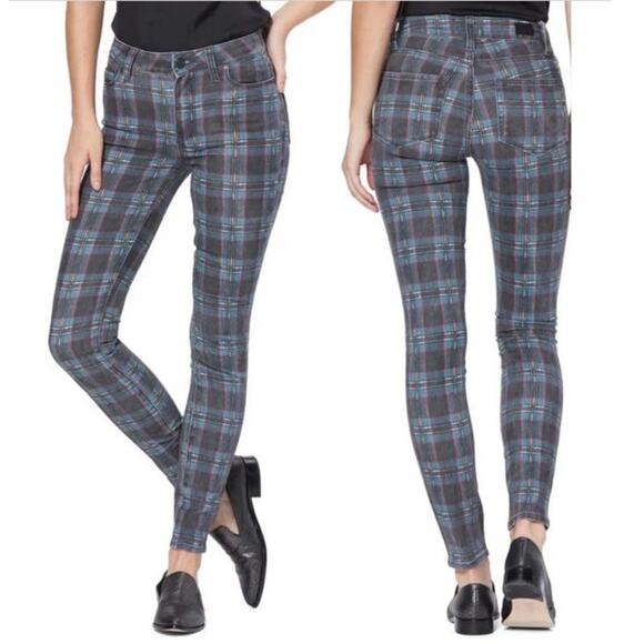 PAIGE Denim - Paige jeans Hoxton ultra skinny black plaid size 29
